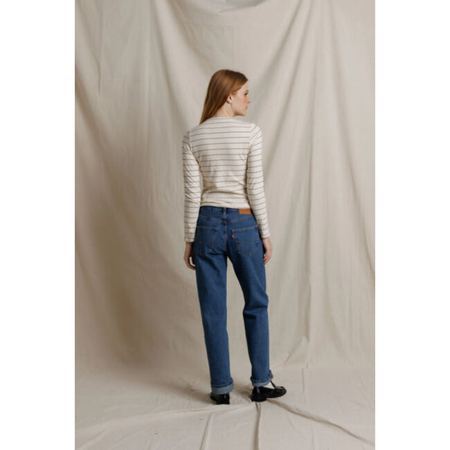 PERFECT WHITE TEE LISA L/S STRIPE TEE