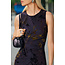 DESIGUAL BUCAREST S/L FLOCKED MIDI DRESS
