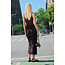 DESIGUAL BUCAREST S/L FLOCKED MIDI DRESS