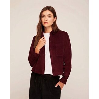 BELLA DAHL LONG SLEEVE PATCH POCKET CORDUROY WORK SHIRT