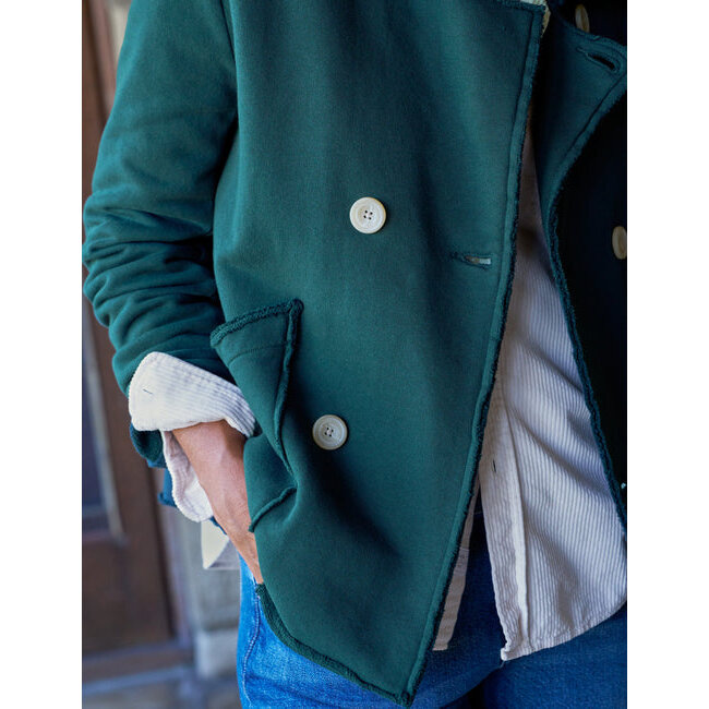 FRANK & EILEEN MINI BELFAST PEACOAT IN PINE