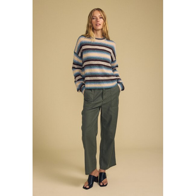 VELVET MAE07 L/S STRIPE SWEATER