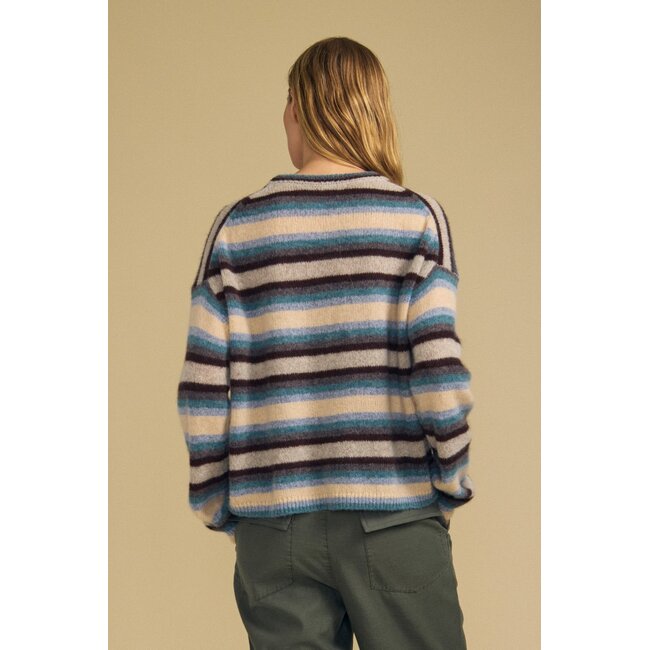 VELVET MAE07 L/S STRIPE SWEATER