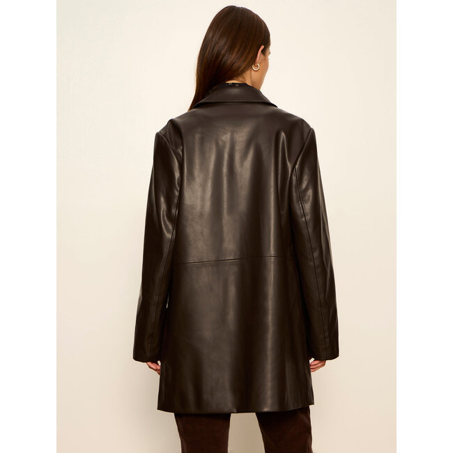 SANCTUARY VEGAN LEATHER CITY COAT