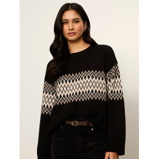 SANCTUARY ARGYLE CREW PULLOVER