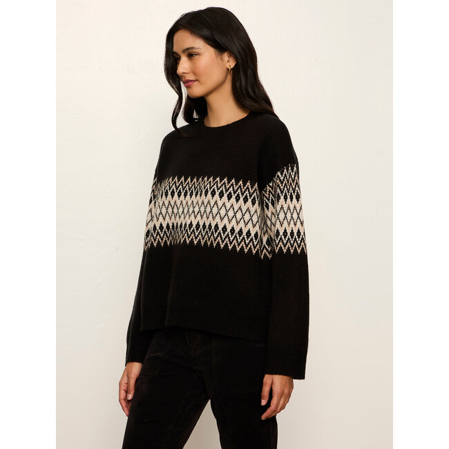 SANCTUARY ARGYLE CREW PULLOVER