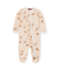 MILKBARN RUFFLE ZIPPER FOOTED ROMPER
