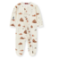 MILKBARN RUFFLE ZIPPER FOOTED ROMPER