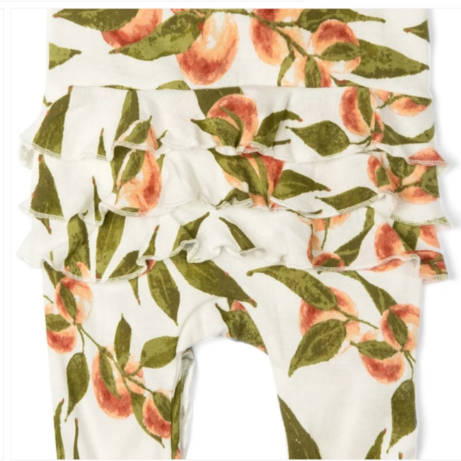 MILKBARN RUFFLE ZIPPER FOOTED ROMPER