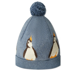 MILKBARN KNITTED POM BEANIE PENGUIN FAMILY 1-2Y