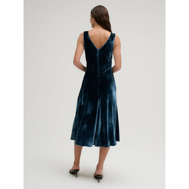 MARGARET O'LEARY  VELVET DARYA DOUBLE V DRESS