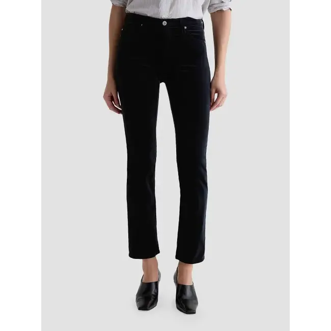AG VELVET MARI STRAIGHT LEG SUPER BLACK
