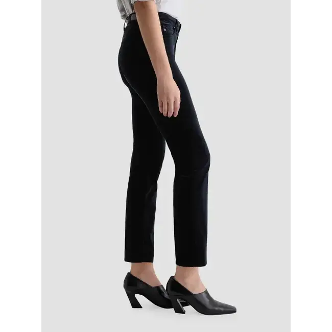 AG VELVET MARI STRAIGHT LEG SUPER BLACK