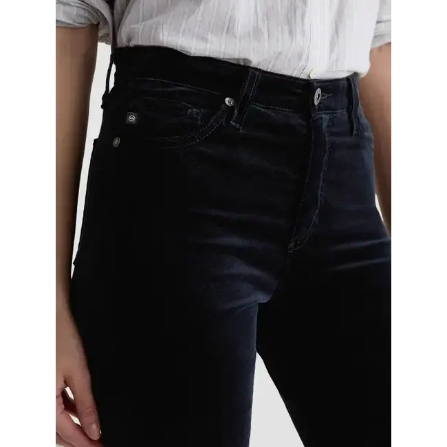 AG VELVET MARI STRAIGHT LEG SUPER BLACK