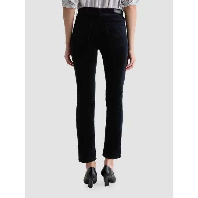 AG VELVET MARI STRAIGHT LEG SUPER BLACK
