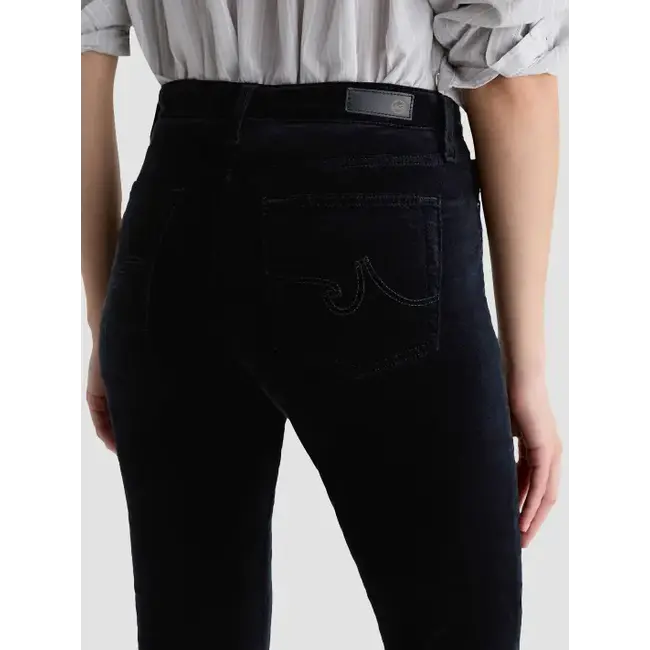 AG VELVET MARI STRAIGHT LEG SUPER BLACK