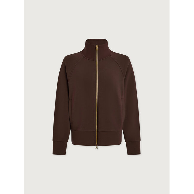 VARLEY TYDE ZIP THROUGH SWEAT COFFEE BEAN