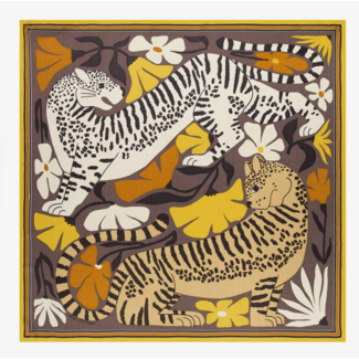 INOUITOOSH SQUARE PANTEO SCARF GOLDEN BROWN