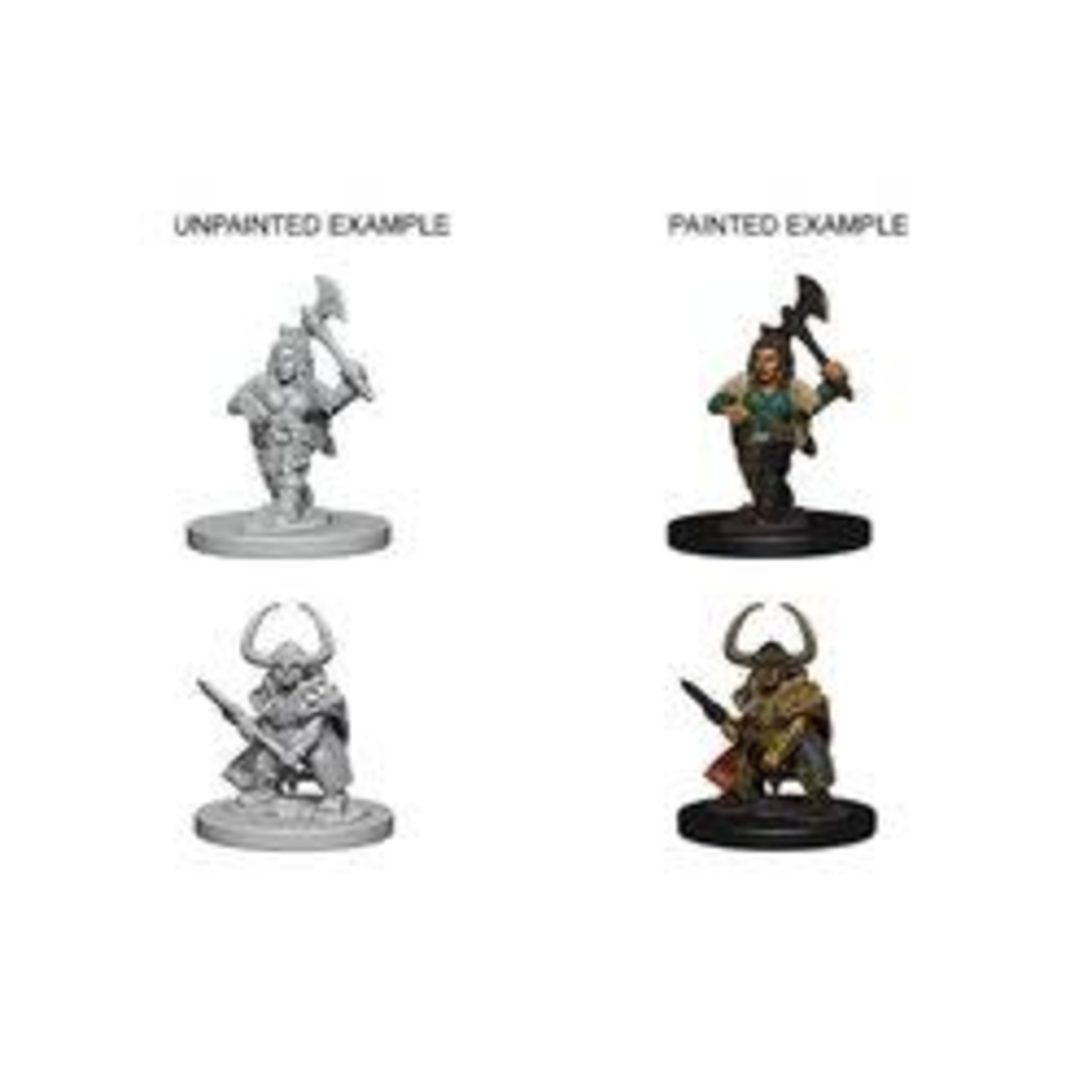 Unpainted Minis D&D | Dwarf Barbarian Female | W04 | 72645