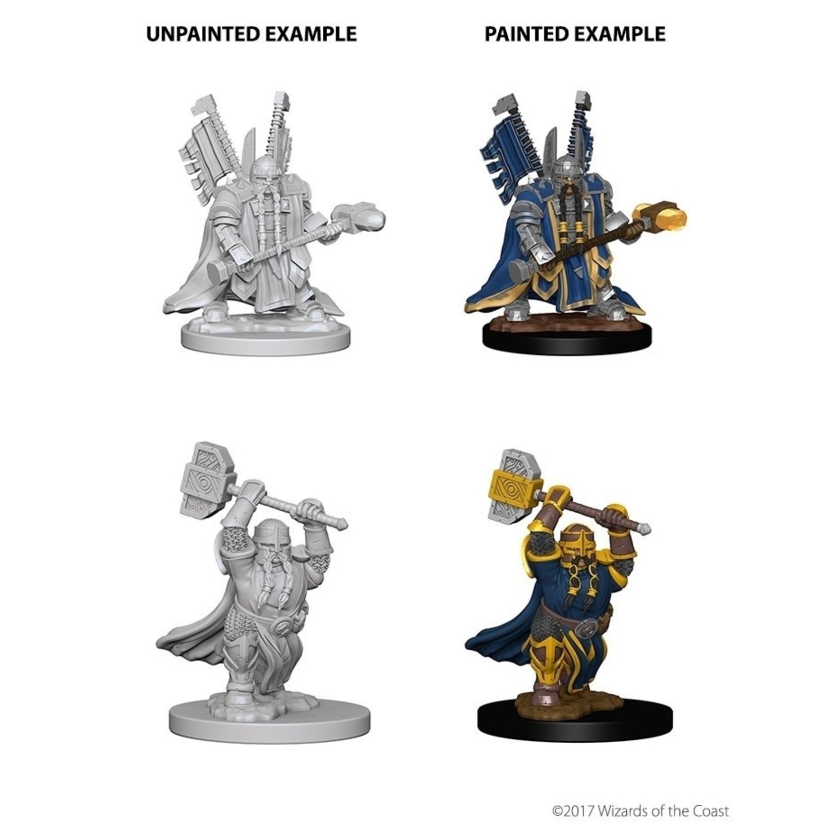 Unpainted Minis D&D | Dwarf Paladin Male | W04 | 72630
