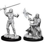 Unpainted Minis D&D | Half-Orc Fighter Female | W07 | 73542