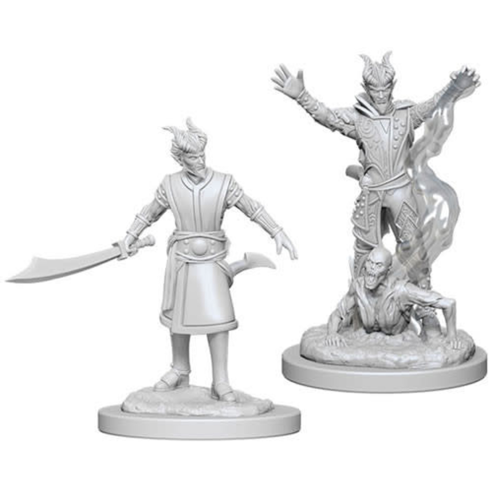 Unpainted Minis D&D | Tiefling Warlock Male | W06 | 73388