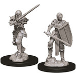 Unpainted Minis D&D | Human Fighter Female | W09 | 73705