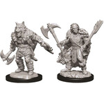 Unpainted Minis D&D | Half-Orc Barbarian Male | W09 | 73704