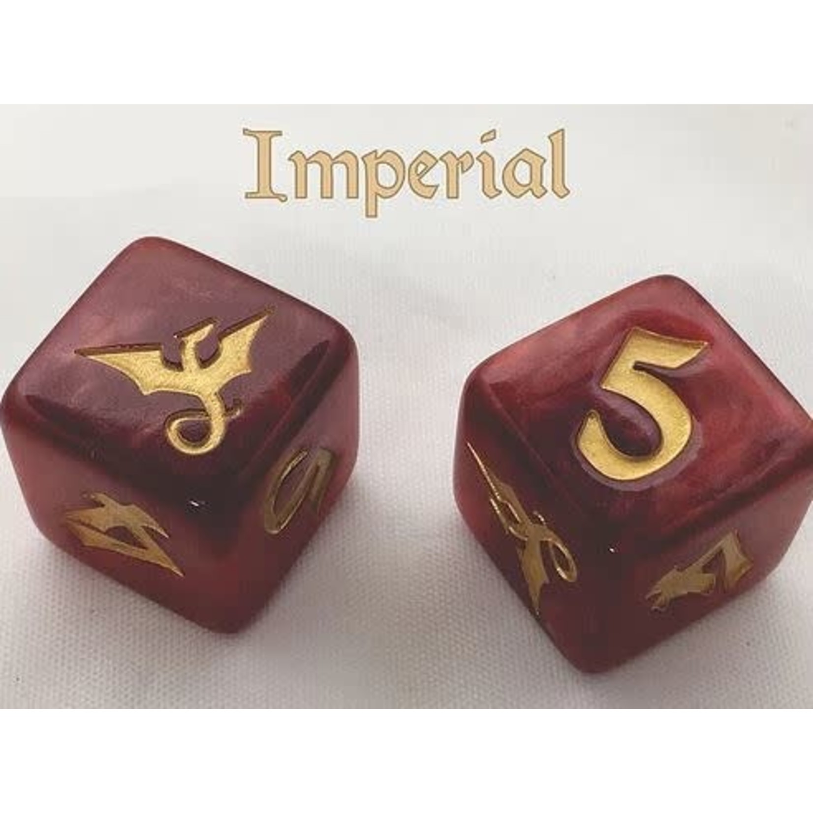 Oversize Dice: Dragons - d6 Imperial Dragon w/gold ink 19mm