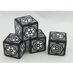 Oversize Dice: d6 Six Shooters Black w/white ink 19mm