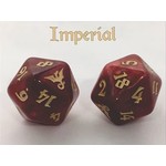 Oversize Dice: Dragons - d20 Imperial Dragon w/gold ink 23mm