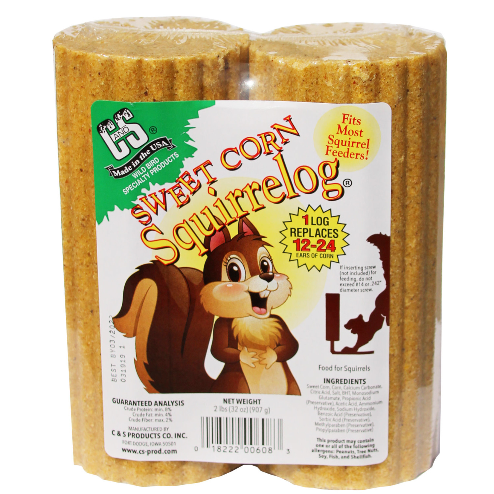 Squirrel Log  - Sweet Corn - 32 oz