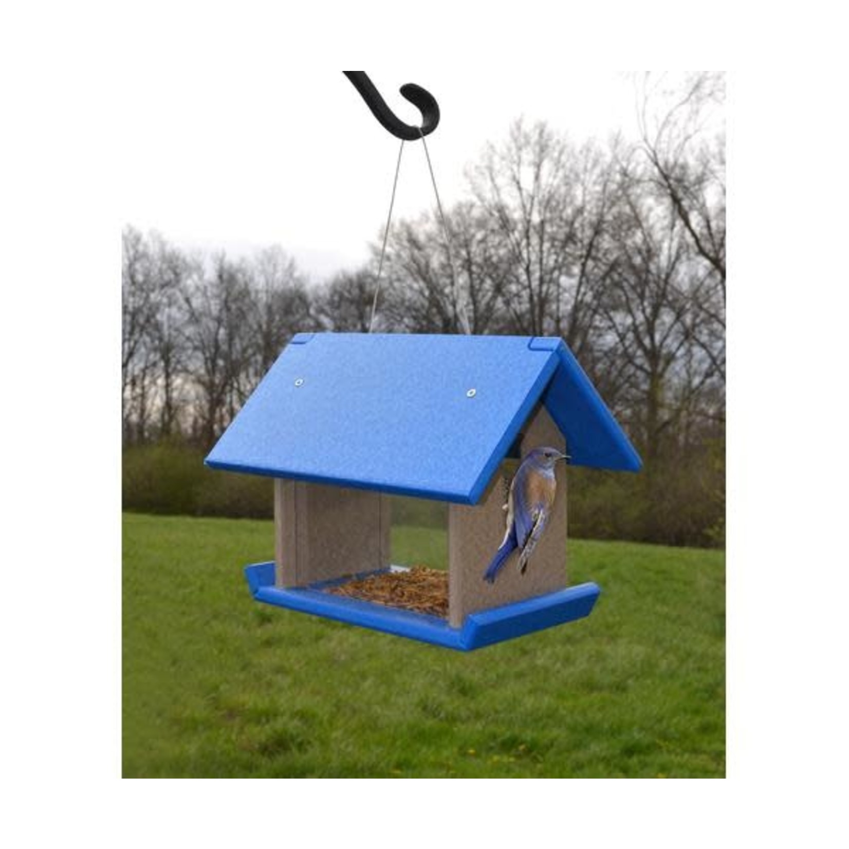 Mealworm Feeder Blue Grey