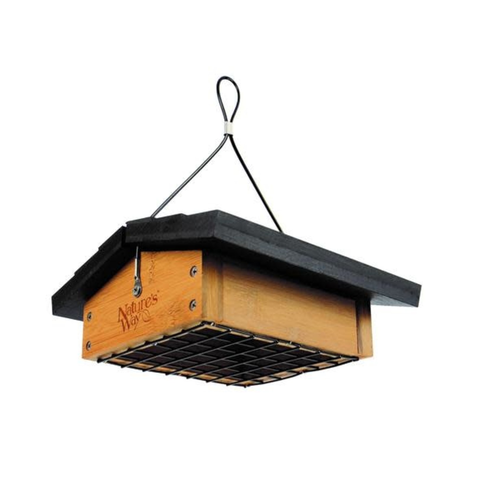 Upside Down Suet or Seed Cake Feeder - Bamboo