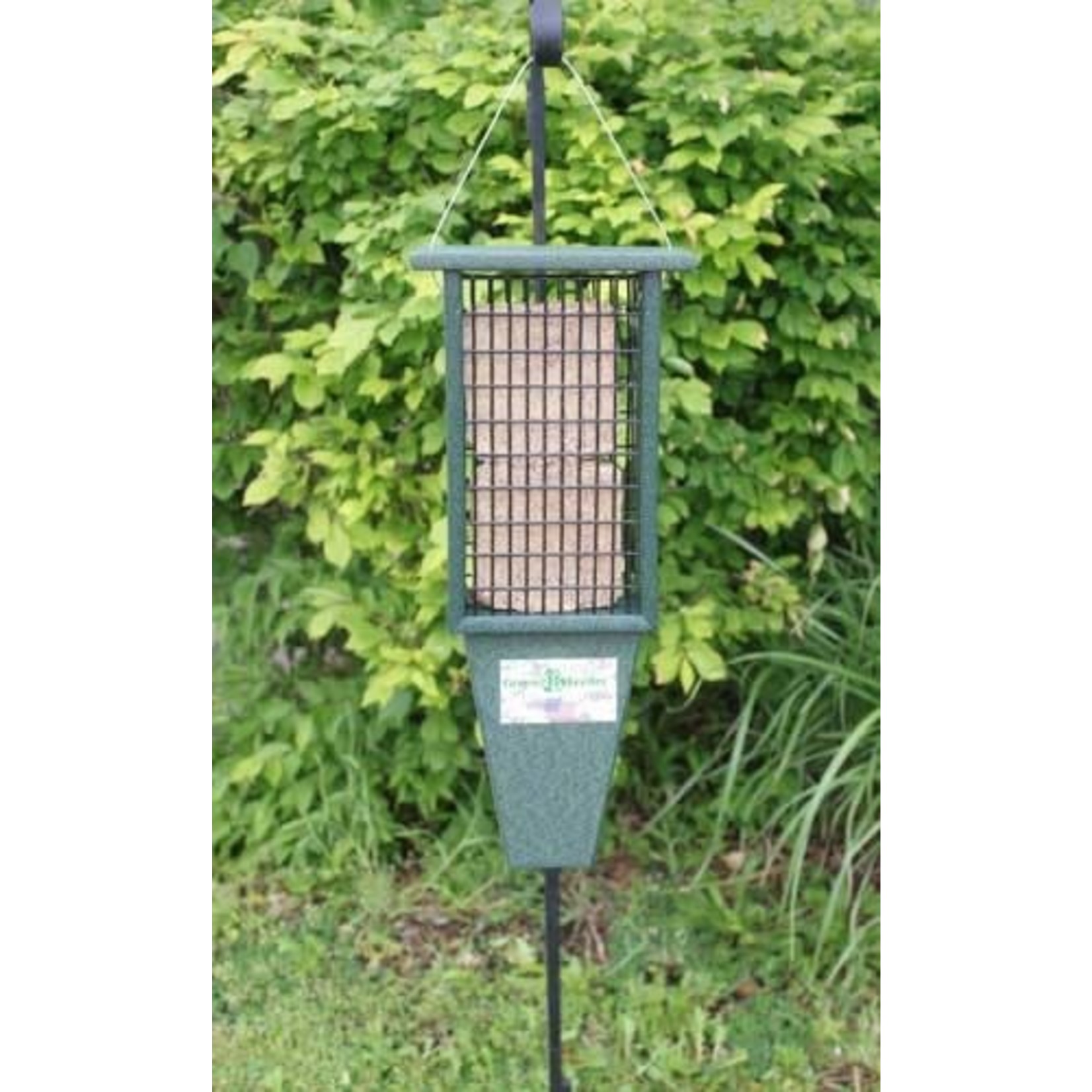 Double Suet or Seed Cake Feeder - Green