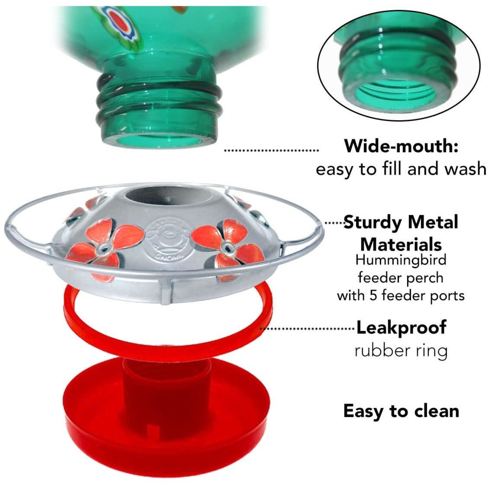 Green Globe Hummingbird Feeder