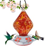 Red Cube Hummingbird Feeder