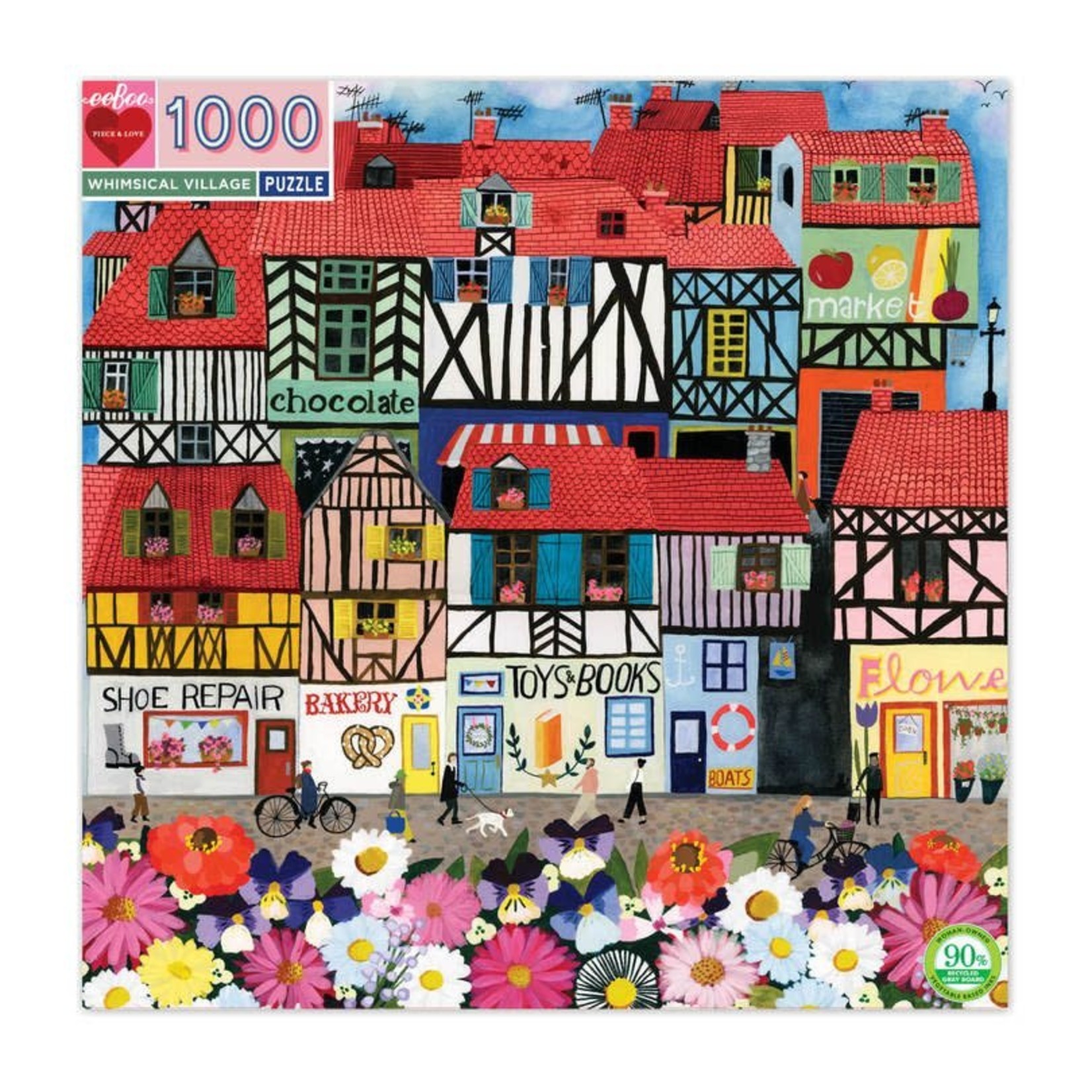 Whimsical Village 1000 Piece Puzzle