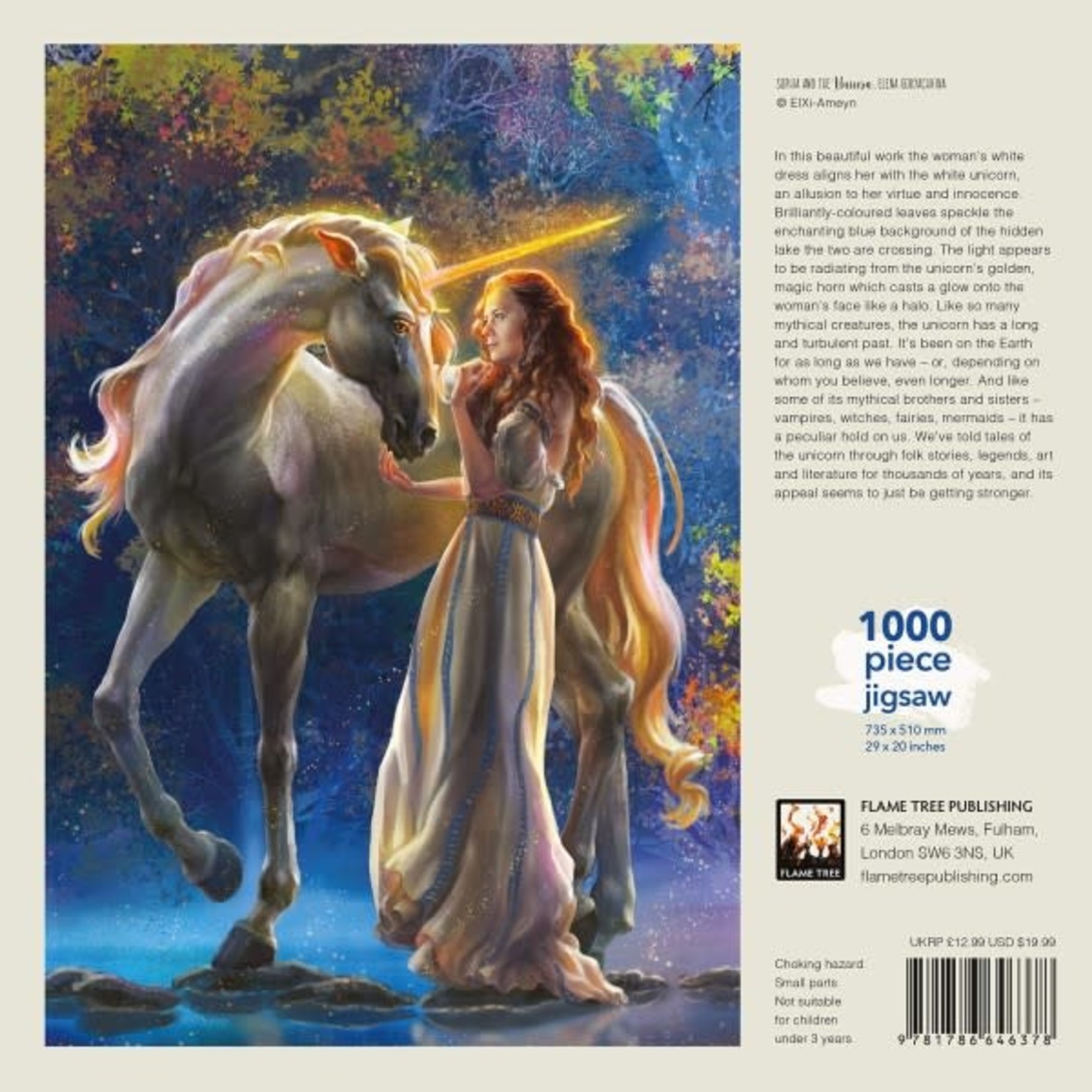 Sophia And The Unicorn By Elena Goryachkina 1000 Piece Puzzle