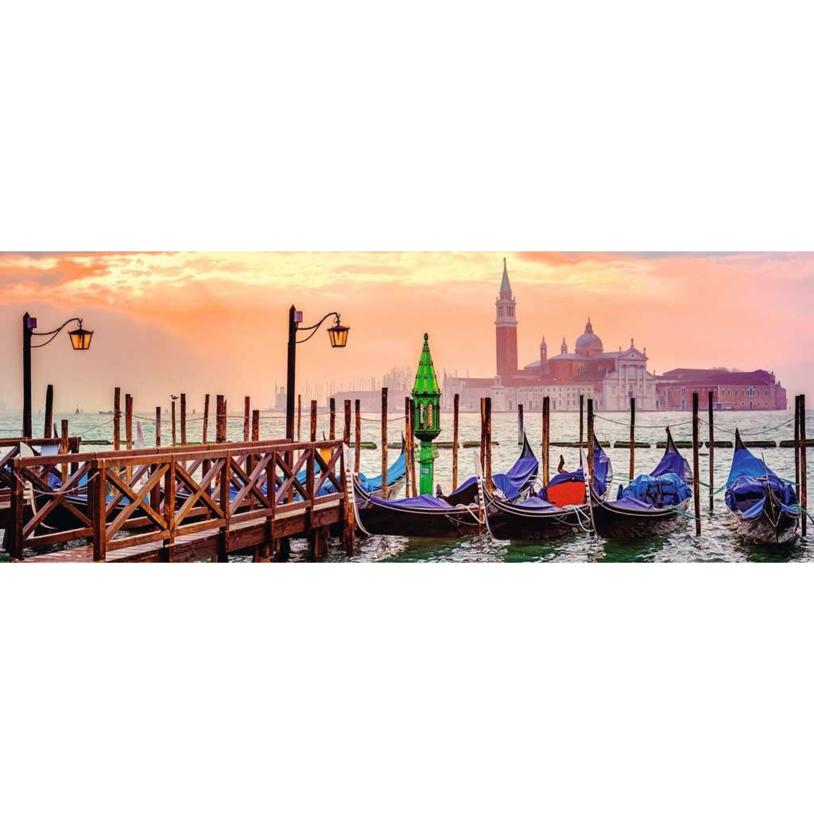 Gondolas in Venice 1000 Piece Panorama Puzzle