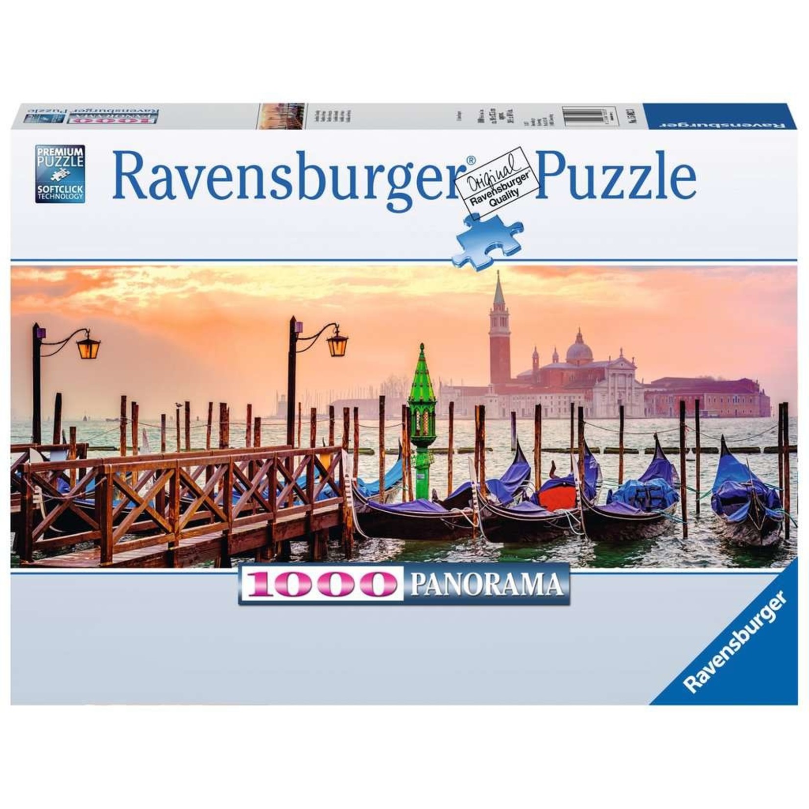 Gondolas in Venice 1000 Piece Panorama Puzzle