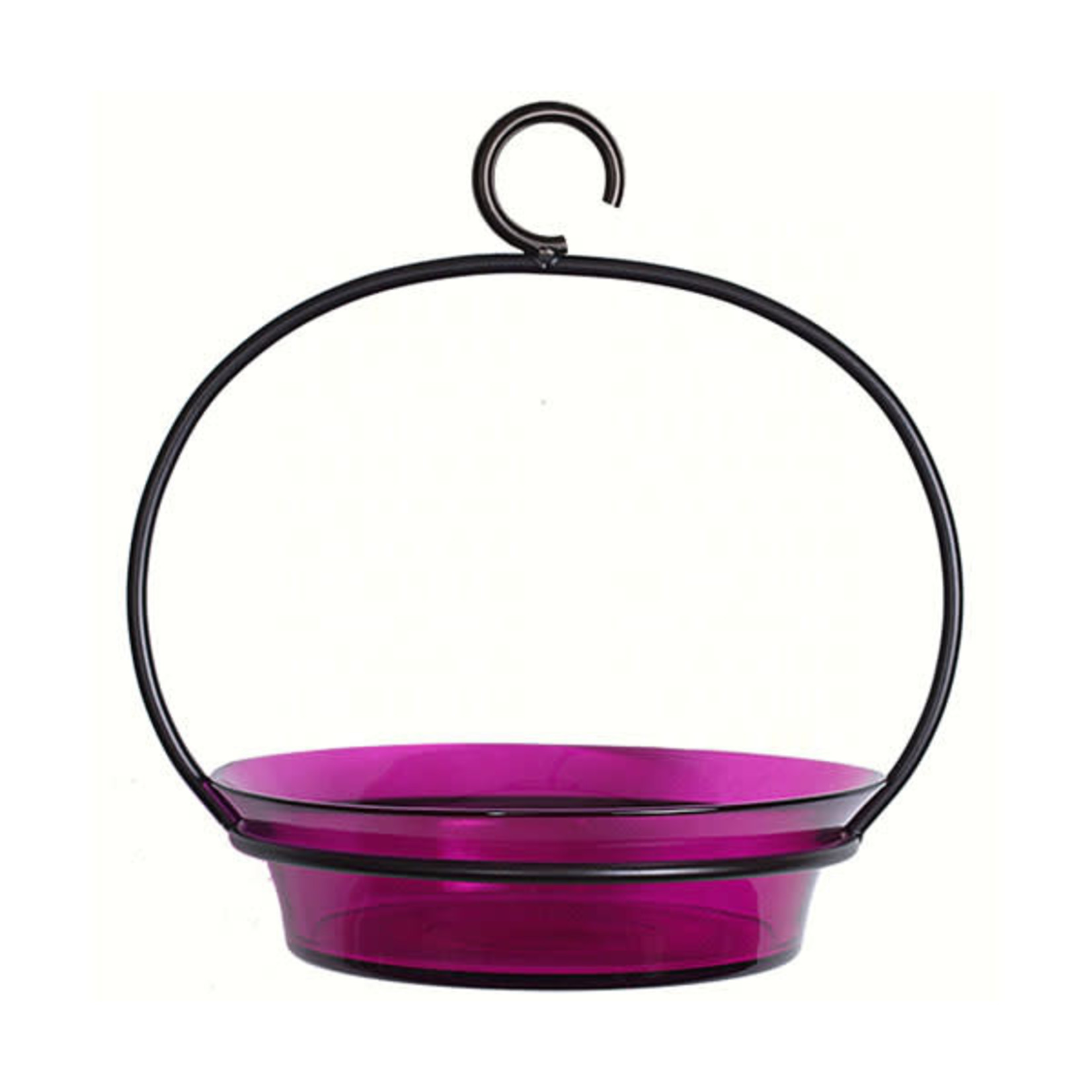 Cuban Bowl Hanging Bird Bath or Feeder - Fuchsia