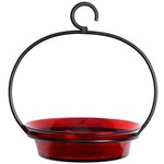 Cuban Bowl Hanging Bird Bath or Feeder - Red