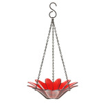 Daisy Hanging Bird Bath or Feeder 8" - Red