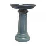 Ceramic Bird Bath Light Blue