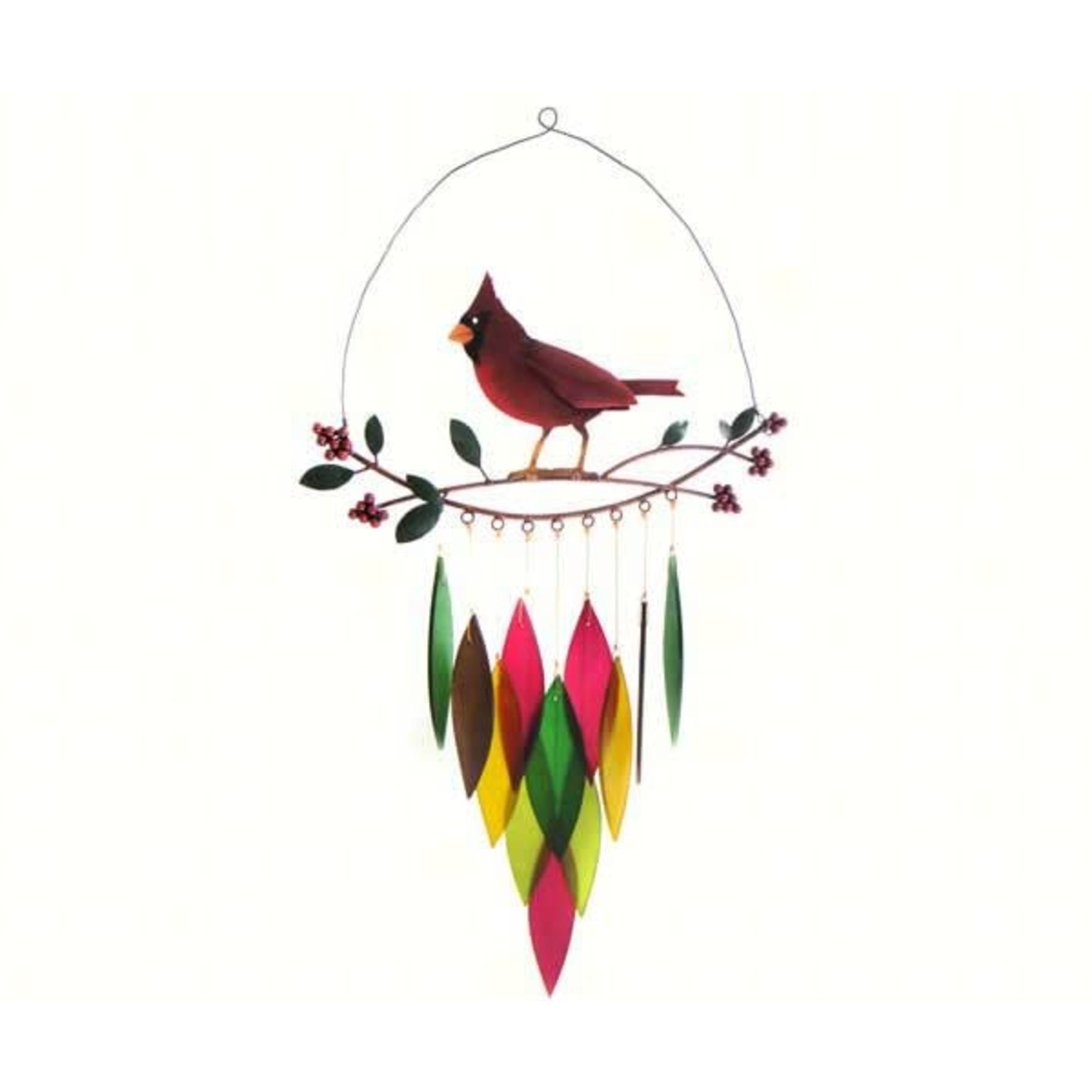 Cardinal on Branch Wind Chime