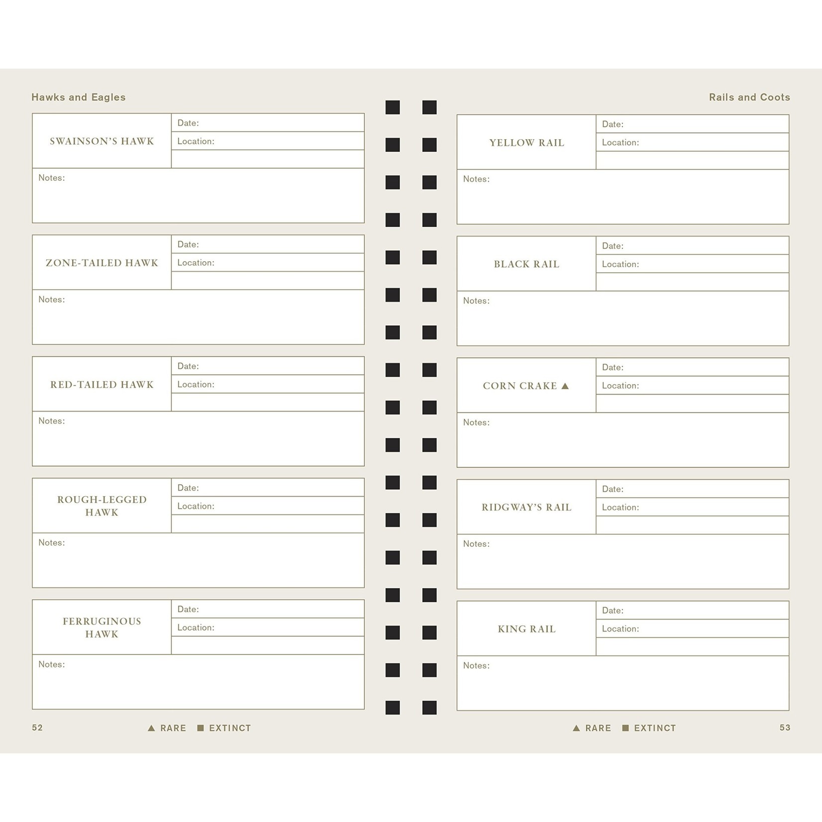 Sibley Birder's Life List and Field Diary