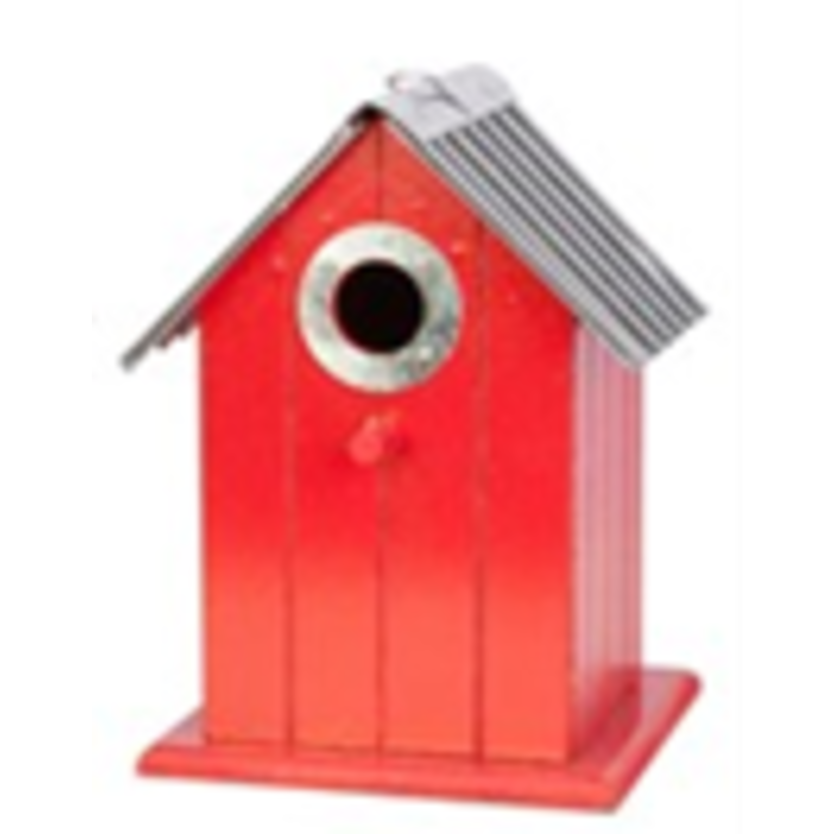 Colorful Wren or Chickadee Bird Houses with Corrugated Metal Roof