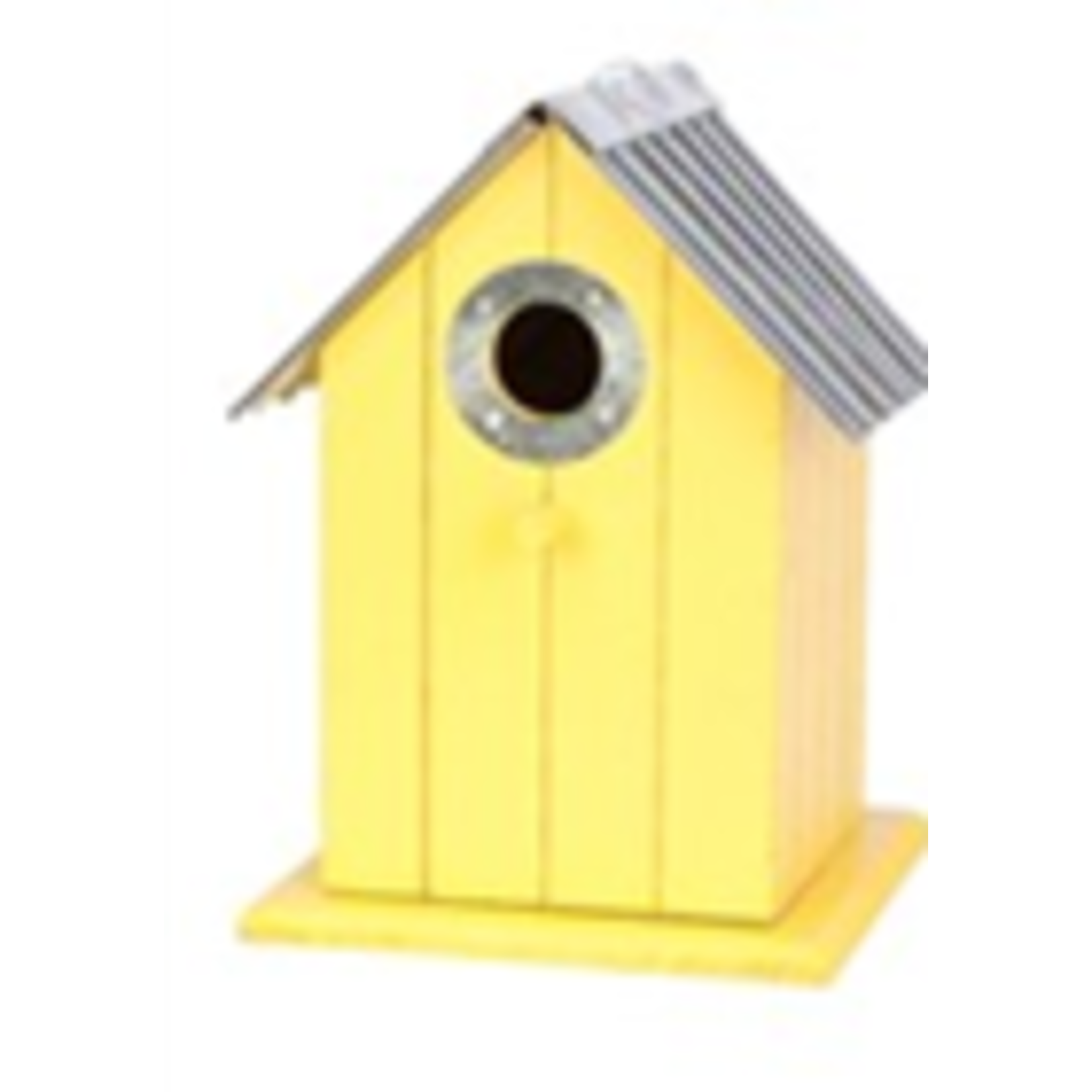 Colorful Wren or Chickadee Bird Houses with Corrugated Metal Roof