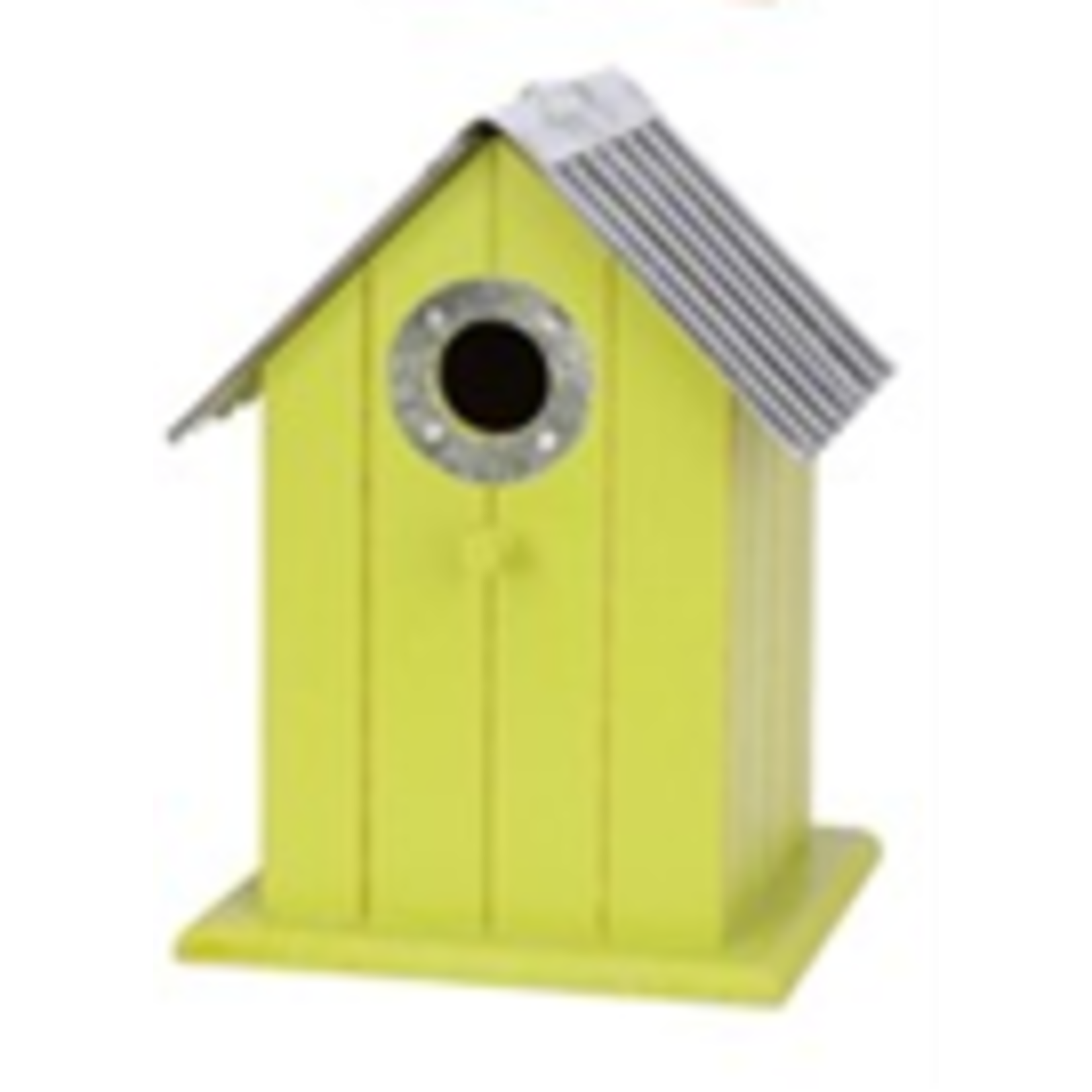 Colorful Wren or Chickadee Bird Houses with Corrugated Metal Roof